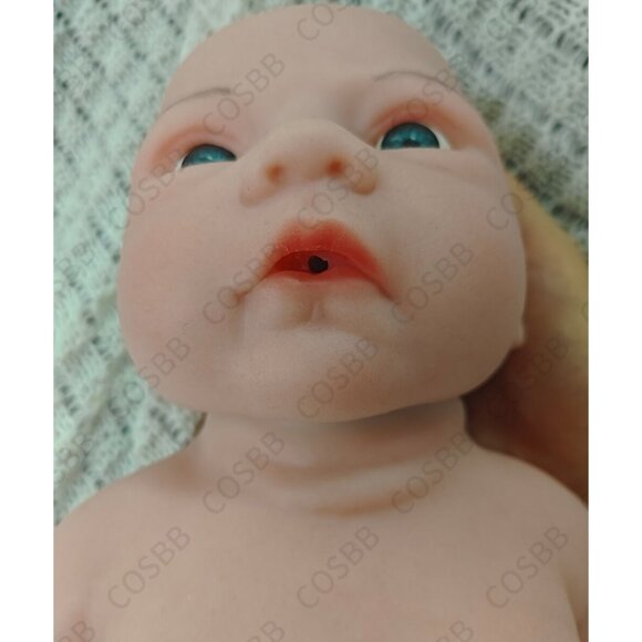 45cm Drink-Wet System Reborn Baby Boy Real Baby Weight 6.6lbs Full Silicone Doll - Picture 3 of 10
